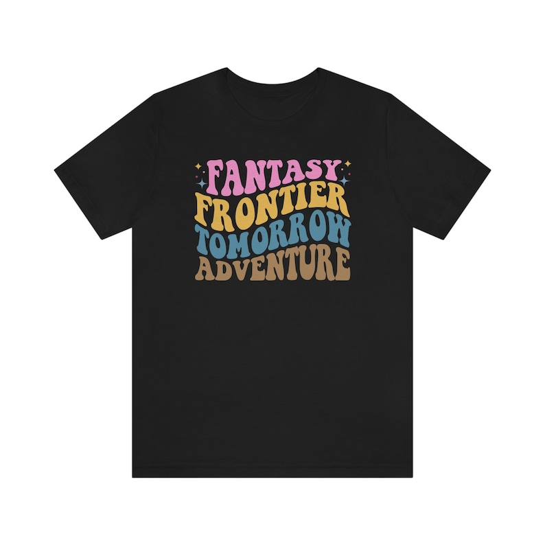 Colorful Lands Shirt for Disneyland or DisneyWorld Fans | T Shirt Fantasyland, Adventureland, Tomorrowland, Frontierland | Disney fan shirt image 5