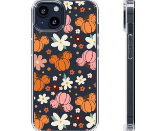 Mickey Pumpkins Clear Phone Case, Halloween Phone Case, Pumpkin Phone Case, Disney Halloween iPhone case