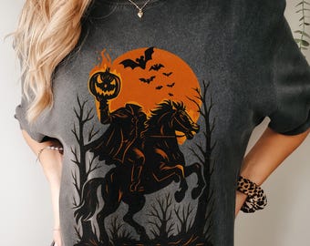 Headless Horseman and Mickey Bats T-shirt for Disneyland and California Adventure Halloween Spooky Season Outfit for Oogie Boogie Bash
