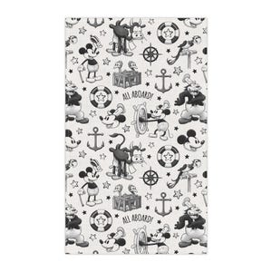 Steamboat Willie Tea Towel - Vintage Mickey Kitchen Decor, Disney Fan Gift, Mickey Mouse Dish Cloth, Classic Mickey Home Decor image 2