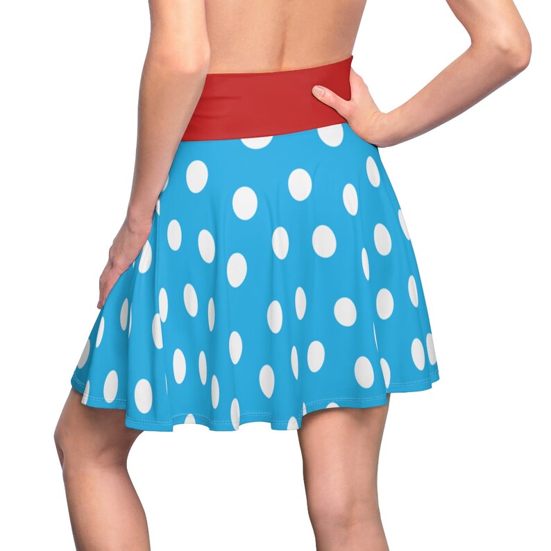 Minnie Mouse Skirt Adult Women, Minnie Skirt Adult, Polka Dot Skirt Women, Skater Skirt Women, Womens Minnie Mouse Dress zdjęcie 3