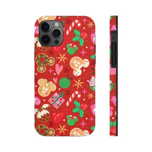 Mickey Christmas Impact Resistant Tough Cell Phone Case, Christmas Phone Case, Disneyland Phone Case, Disneyworld Phone Case