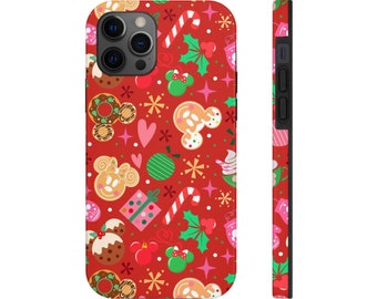 Mickey Christmas Impact Resistant Tough Cell Phone Case, Christmas Phone Case, Disneyland Phone Case, Disneyworld Phone Case