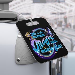 Personalized Acrylic Disney Luggage Tag, Disneyland Luggage Tag with Custom Name, DisneyWorld Luggage Tag, Gift for Disney Fan, Bag Tag