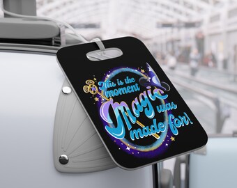 Personalizowana akrylowa zawieszka na bagaż Disney, zawieszka na bagaż Disneyland z niestandardową nazwą, zawieszka na bagaż DisneyWorld, prezent dla fana Disneya, zawieszka na torbę