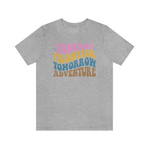 Colorful Lands Shirt for Disneyland or DisneyWorld Fans | T Shirt Fantasyland, Adventureland, Tomorrowland, Frontierland | Disney fan shirt image 4