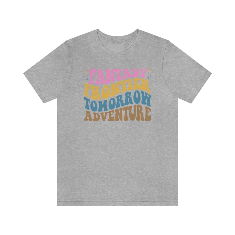 Colorful Lands Shirt for Disneyland or DisneyWorld Fans | T Shirt Fantasyland, Adventureland, Tomorrowland, Frontierland | Disney fan shirt image 4