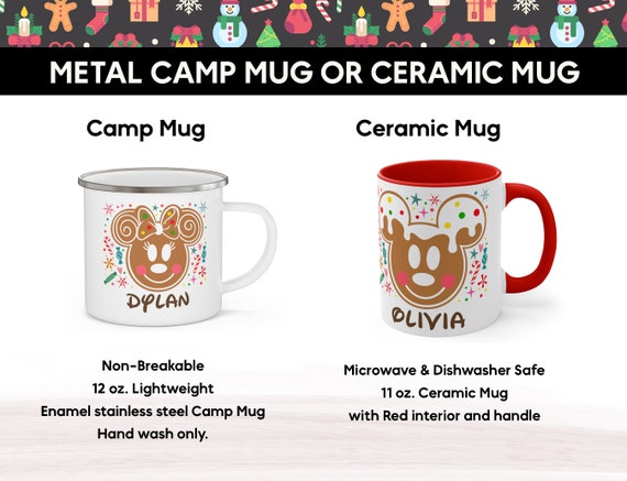 Custom Disney Christmas Mug, Disney Holidays Mug, Secret Santa Gift, Disney  Gift, Coffee Mug, Minnie Mug, Personalized Kids Christmas Mug 