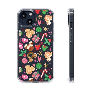 Custodia trasparente per telefono cellulare di Topolino, custodia per telefono Disney Natale per iPhone, custodia per telefono Disneyland, custodia per telefono DisneyWorld