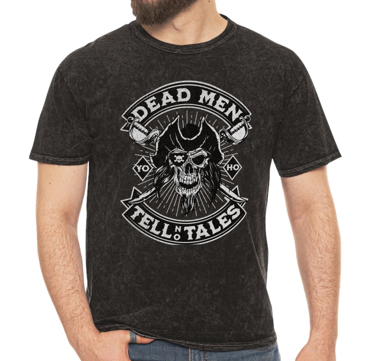 Discover Dead Men Tell No Tales Mineral Wash Mineral Wash T-Shirt, Pirates of the Caribbean Shirt