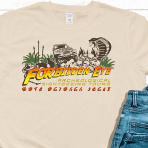 Indiana Jones Shirt, Adventureland Shirt, Temple of the Forbidden Eye T Shirt, Indiana Jones TShirt Tee Unisex shirt or gift for man