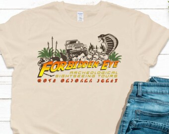 Indiana Jones Shirt, Adventureland Shirt, Temple of the Forbidden Eye T Shirt, Indiana Jones TShirt Tee Unisex shirt or gift for man