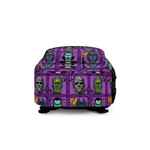 Classic Monsters Backpack, Halloween Bag, Frankenstein Dracula Backpack,  Epic Universe Vacation, Spooky Travel Bag, Gothic School Bag, - Etsy