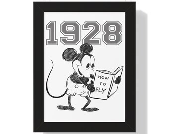 クラシックなディズニー装飾：1928年のミッキーマウスのスケッチ