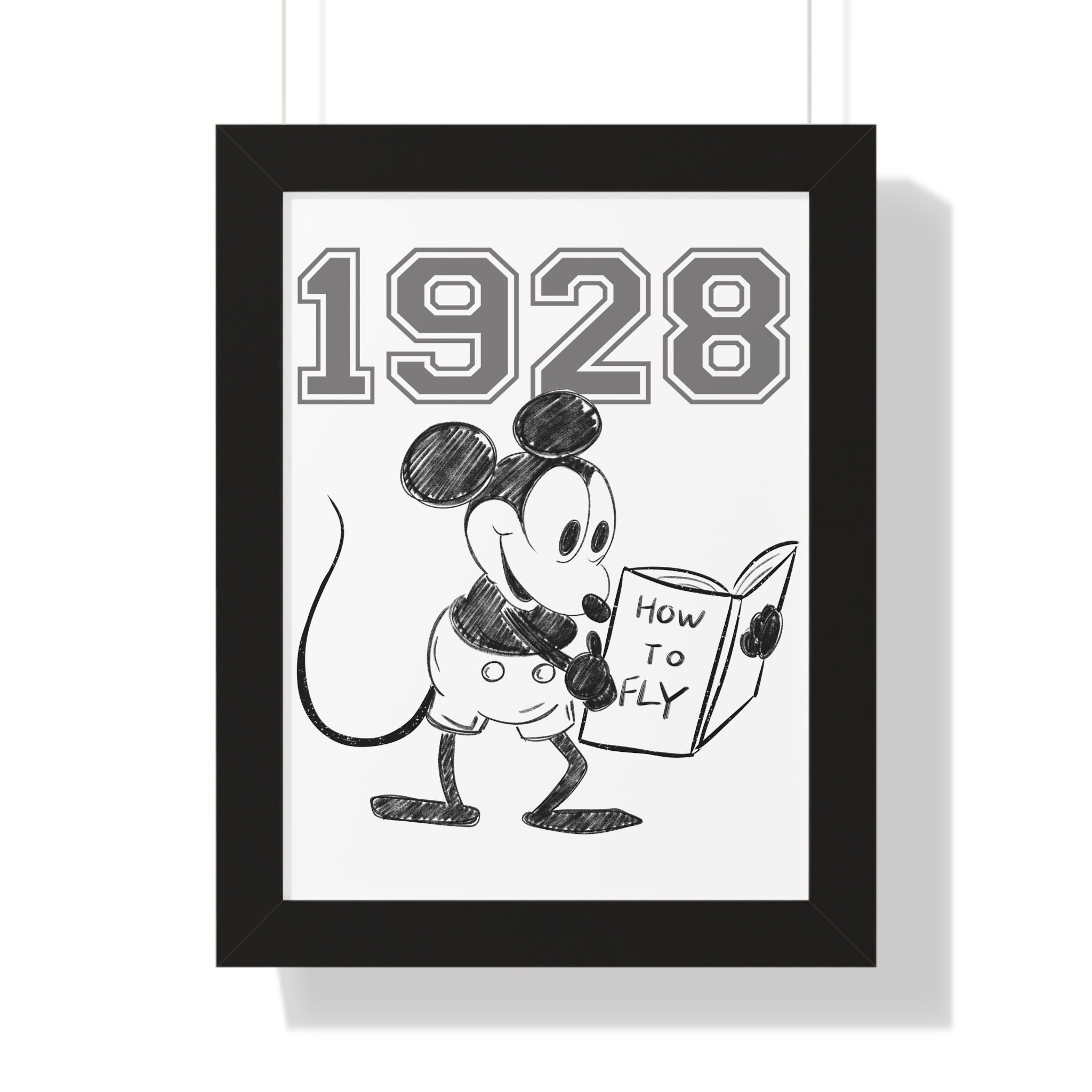 クラシックなディズニー装飾：1928年のミッキーマウスのスケッチを