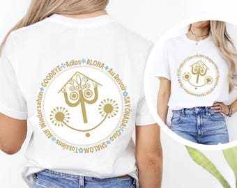 Es ist ein Small World Hello Goodbye Unisex T-Shirt für Disneyland oder Disneyworld Urlaub Themenpark Shirt für Disney Fans Urlaub Shirt für Erwachsene