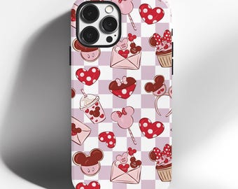 Telefoonhoesje Minnie Valentine Snacks | Stevig, slagvast Mickey-telefoonhoesje voor Disney-fans