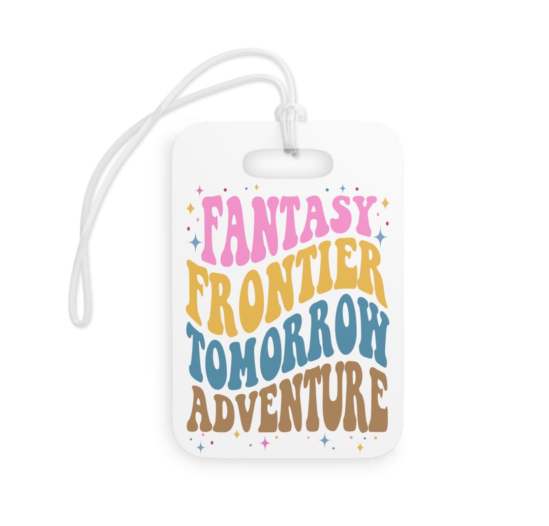 Personalized Acrylic Disney Luggage Tag, Disneyland Luggage Tag With