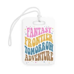 Personalized Acrylic Disney Luggage Tag, Disneyland Luggage Tag with Custom Name, DisneyWorld Luggage Tag, Gift for Disney Fan, Bag Tag