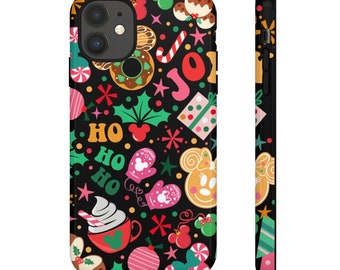 Christmas Phone Case for Disney Fan | Mickey Holiday Phone Case | Christmas Mickey Impact Resistant Tough Cell Phone Case