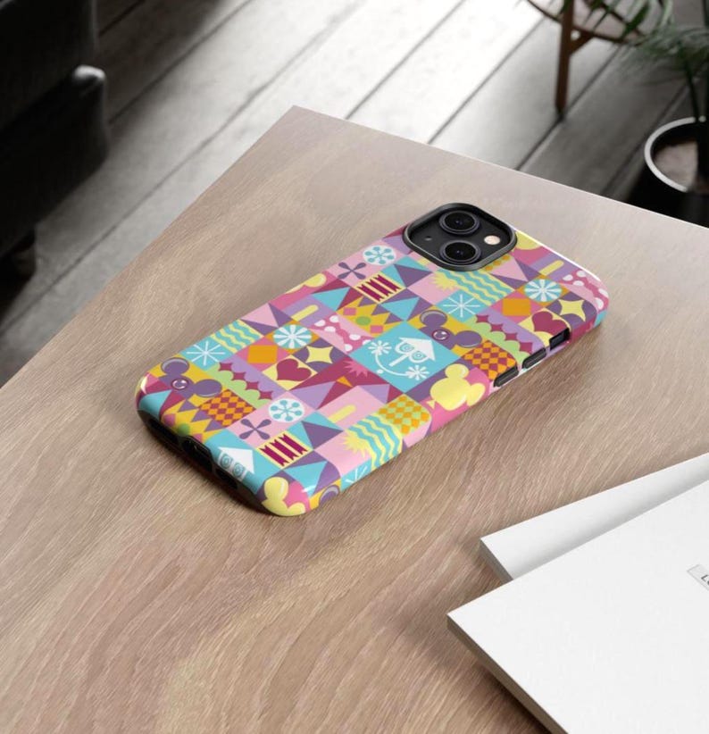 Disneyland Mary Blair Style Tough Phone Case — Whimsical Disney Park Art Design — Retro Mid-Century iPhone / Samsung Protective Cover Bild 8