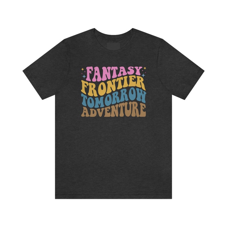 Colorful Lands Shirt for Disneyland or DisneyWorld Fans | T Shirt Fantasyland, Adventureland, Tomorrowland, Frontierland | Disney fan shirt image 6