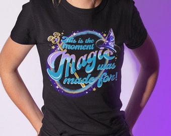 Magic Happens Unisex T Shirt, Magic Happens Parade Shirt for Disneyland, Sorcerer&#39;s Apprentice Mickey Shirt for Disney Vacation