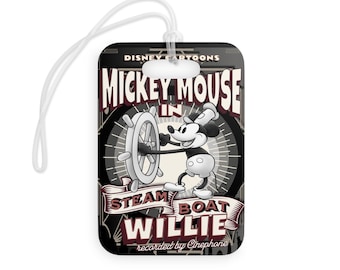 Personalisierter Disney Gepäckanhänger, Disneyland Gepäckanhänger mit individuellem Namen, DisneyWorld Gepäckanhänger, Geschenk für Disney Fan, Acryl Gepäckanhänger