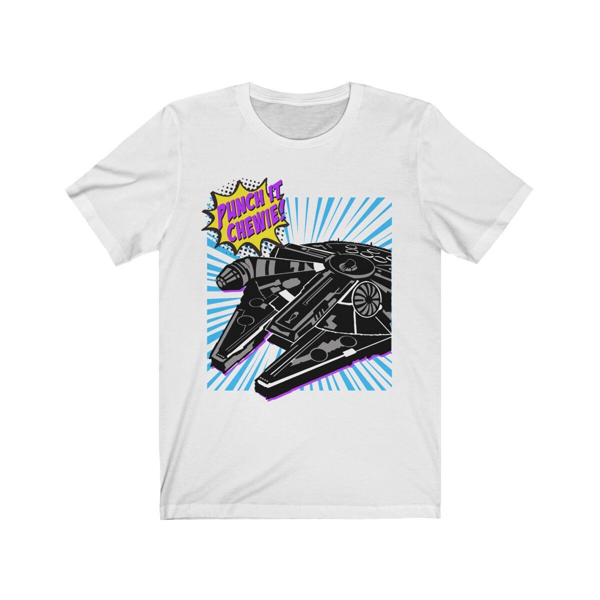 Millennium Falcon Punch It Chewie Unisex T Shirt, Star Wars Fan 