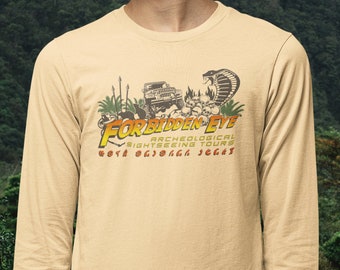 Indiana Jones Long Sleeve T Shirt, Adventureland Shirt, Temple of the Forbidden Eye long sleeve T Shirt, Indiana Jones Unisex Shirt