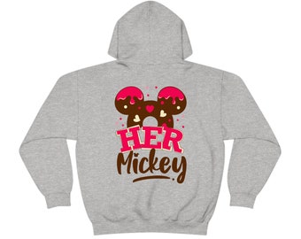 Couples Hoodie for Disneyland or Disneyworld His Minnie Her