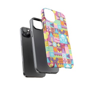 Disneyland Mary Blair Style Tough Phone Case — Whimsical Disney Park Art Design — Retro Mid-Century iPhone / Samsung Protective Cover Bild 6