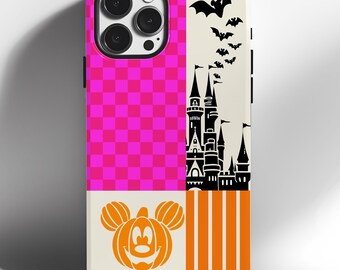 Funda resistente para teléfono de Halloween de Disney, linda y espeluznante funda para iPhone para fanáticos de Disney, accesorio de Disneyland DisneyWorld, linda funda para móvil estilo Disney.