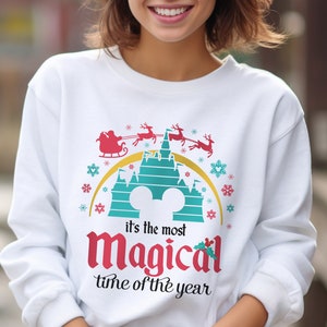 Disney Christmas Sweatshirt - Celebrate the Most Magical Time of the Year at Disneyland or DisneyWorld with this Comfort Colors Sweatshirt