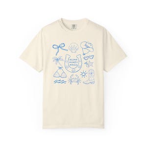 T-shirt cow-girl côtière Hello Aloha, t-shirt graphique cow-girl bord de mer, chemise de plage unisexe, haut d'été décontracté, cadeau pour cow-girl image 4
