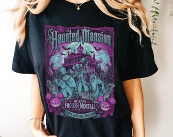 Haunted Mansion T-Shirt, Disney Vacation Shirt, Unisex Disney Halloween Tee, Oogie Boogie Bash Graphic Top, Spooky Disneyland Apparel