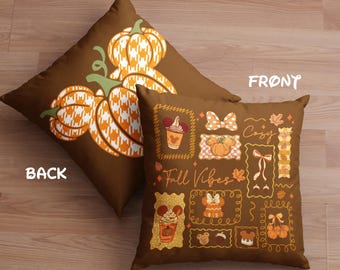 Mickey Pumpkin Autumn-Themed Decorative Pillow, Cozy Fall Vibes Home Decor, Pumpkin Cushion, Accent Pillow, Thanksgiving Gift for Disney Fan