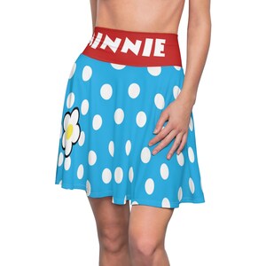 Minnie Mouse Skirt Adult Women, Minnie Skirt Adult, Polka Dot Skirt Women, Skater Skirt Women, Womens Minnie Mouse Dress zdjęcie 2