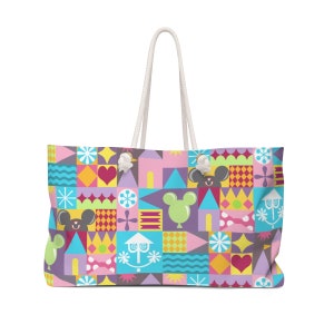 Disneyland and DisneyWorld Inspired Tote Bag, Canvas Bag, DisneyWorld Bag, Disneyland Bag, Popcorn Box Inspired Travel Bag