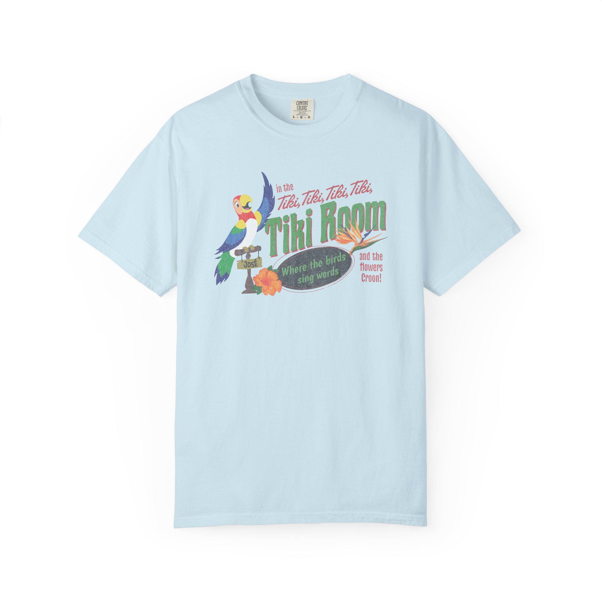 Vintage Style Tiki Room Shirt, Disneyland or Disneyworld Tee 