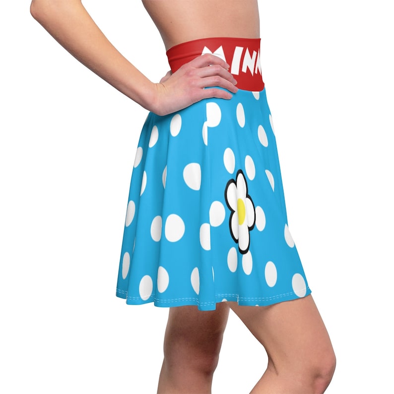 Minnie Mouse Skirt Adult Women, Minnie Skirt Adult, Polka Dot Skirt Women, Skater Skirt Women, Womens Minnie Mouse Dress zdjęcie 4