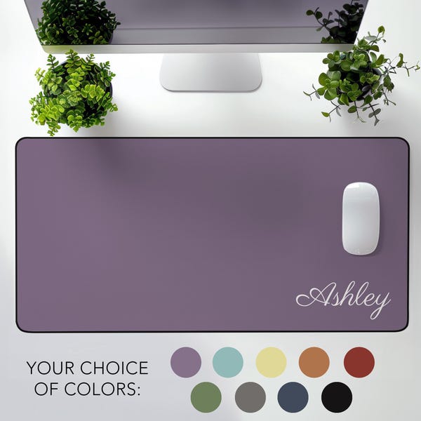 Custom Desk Mat | Personalized Mouse Pad | Boho Office Decor Gift | Gaming Mousepad, Dorm Room Desk Accessory, Teacher Coworker Present