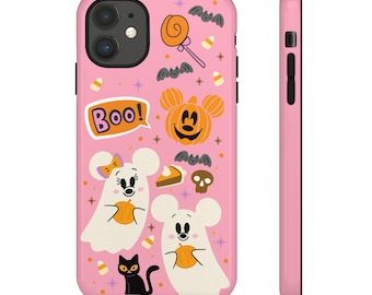 Mouse Ghosts Halloween Tough Phone Case, Cute Spooky iPhone Cover for Disney Fan, Disneyland DisneyWorld  Mobile Case Cover