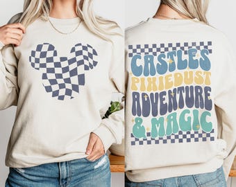 Sudadera con estampado de Mickey y la leyenda "Tablero de ajedrez", ropa inspirada en Disney Pixiedust, sudadera unisex para Disneyland o DisneyWorld.