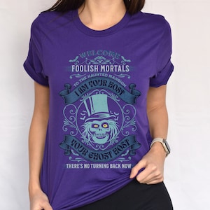 Hatbox Ghost Shirt, Haunted Mansion Unisex for Disneyland or Disneyworld, Ghost Host tshirt, Disneyland or DisneyWorld Vacation Shirt