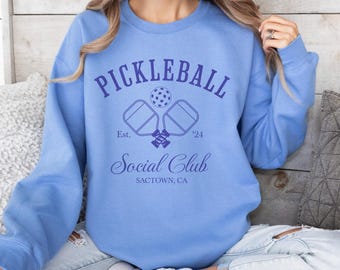 Bonita sudadera de Pickleball para mujer: ropa de Pickleball personalizada, regalo perfecto para los amantes del Pickleball: ropa de Pickleball personalizada