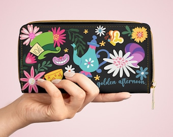 All in the Golden Afternoon Alice in Wonderland Zipper Wallet | Alice in Wonderland Accessories | Alice in Wonderland Wallet for Disney Fan
