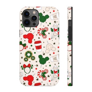 Mickey Christmas Impact Resistant Tough Cell Phone Case, Disneyland Phone Case, Disneyworld Phone Case