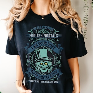 Haunted Mansion Unisex for Disneyland or Disneyworld, Hatbox Ghost Shirt, Ghost Host tshirt, Disneyland or DisneyWorld Vacation Shirt