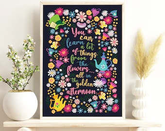Alice in Wonderland art print, Alice in Wonderland artwork, Alice in Wonderland Decor, Alice in Wonderland Wall Art, Alice Wall Art